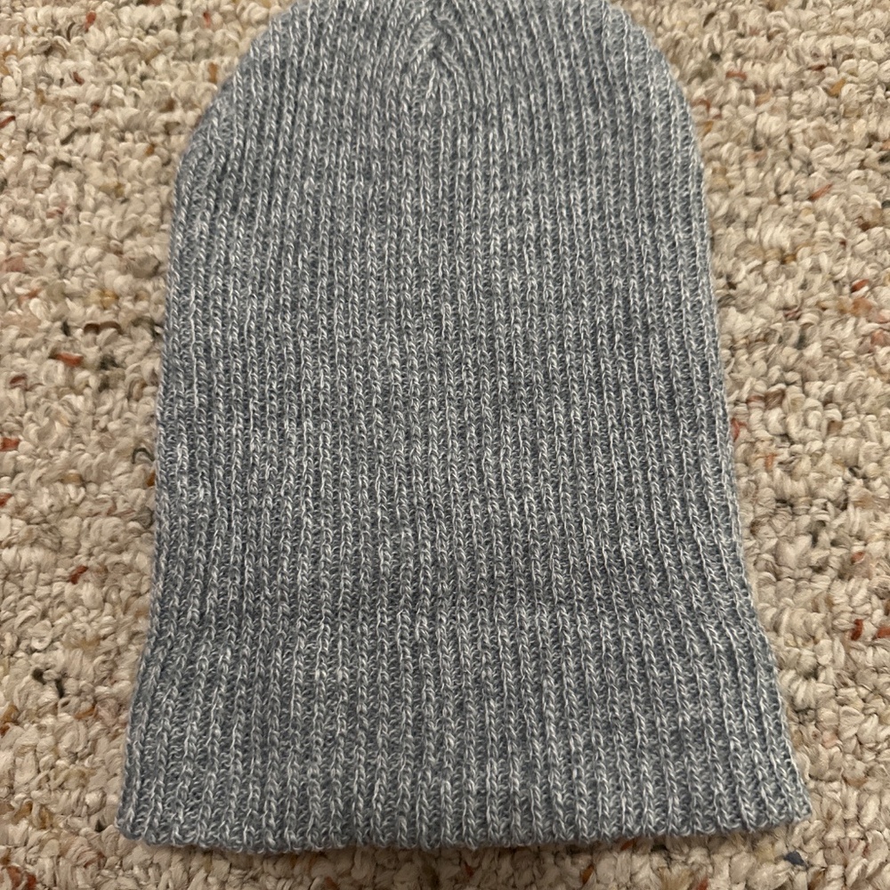Gray Ribbed Knit Beanie - Picture 2 of 2